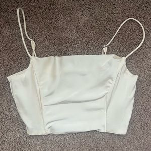 NWOT Emory park ravin satin top in ivory